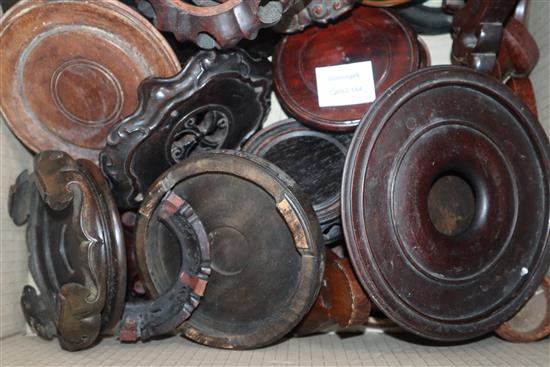 A group of Chinese and Japanese wood stands